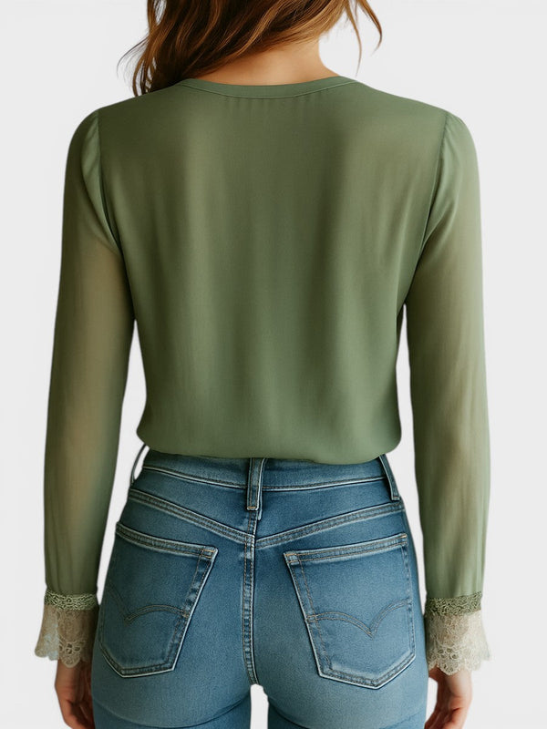 Aitana™ | Blusa de encaje floral boho