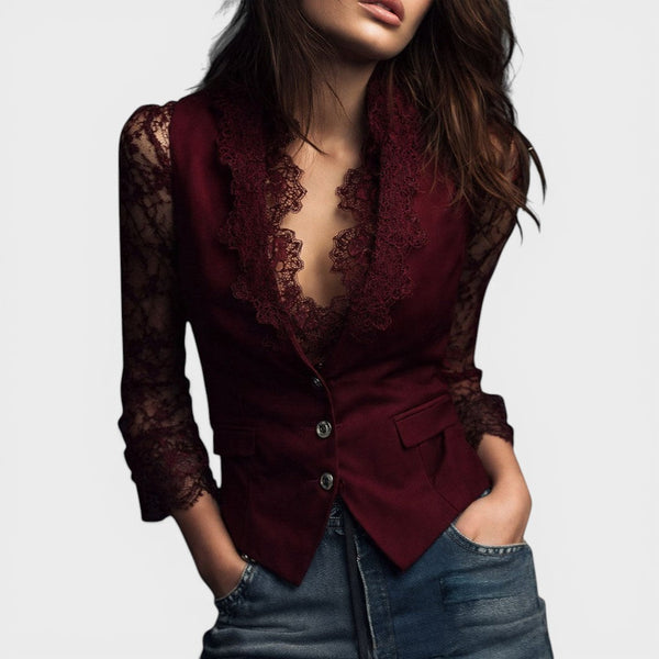 Elena™ | Blusa de encaje elegante